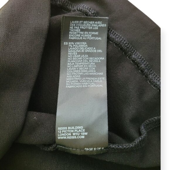 Reiss Sleeveless Black Top with Asymmetrical Zip S - Picture 6 of 8